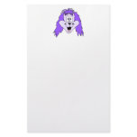Purple Shaggy Dog. Cartoon. stationery