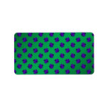 Purple shamrocks on green background personalized address labels