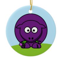 Purple Sheep Ornament
