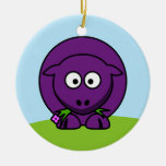 Purple Sheep Ornament