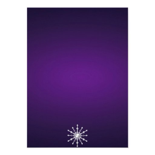 Purple Shimmer Snowflake Birthday Invite