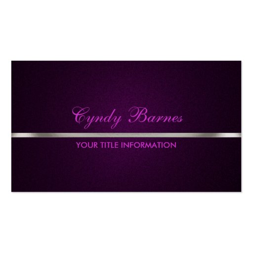 Purple Shimmer with Silver Business Card