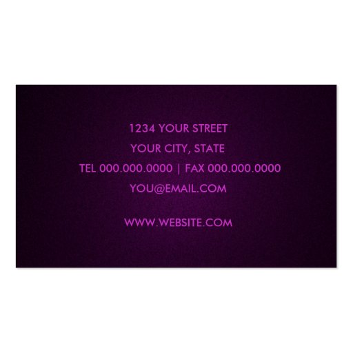 Purple Shimmer with Silver Business Card (back side)