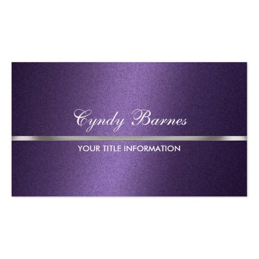 Purple Shimmer with Silver Business Card