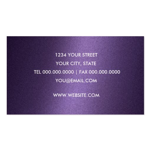 Purple Shimmer with Silver Business Card (back side)