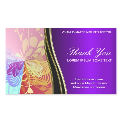 Purple Shine Abstract Thank You Sticker sticker