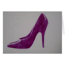 Purple shoe cards
