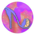 purple shoe on pink and purple background stickers by lissame73 purple shoe on pink and purple background stickers