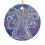 Purple Silver Angel Ornament