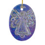 Purple Silver Angel Ornament