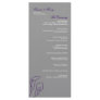 Purple & Silver Calla Lilies Wedding Program Custom Rack Cards