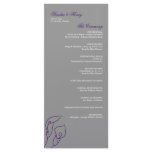Purple &amp; Silver Calla Lilies Wedding Program Custom Rack Cards