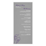 Purple & Silver Calla Lilies Wedding Program Custom Rack Cards