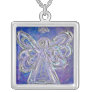 Purple, Silver, & Lavendar Angel Necklace Charm