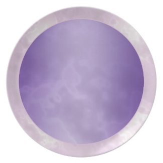 Purple Silver Marbled Melamine Plate