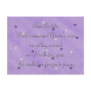 Purple & Silver Stars Save the date Postcards zazzle_postcard