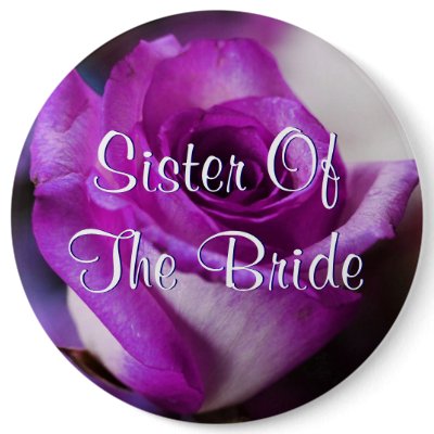 Purple Sister Of The Bride Rose Pin