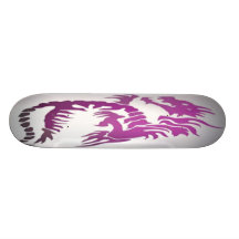 Purple Skeletal Dragon Skate Board Deck