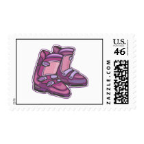 Purple Ski Boots Stamp