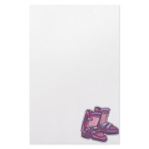 Purple Ski Boots Personalized Stationery
