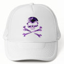 Purple Skull & Crossbones Baseball Hat