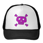 Purple Skull Mesh Hats