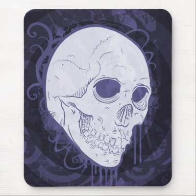 Purple Skull Mouse Pads by Krissy_B