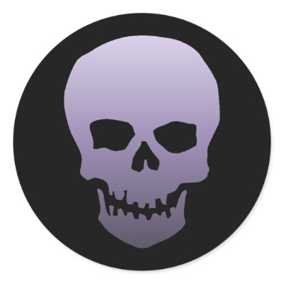 Purple Skull Sticker by JKcoder