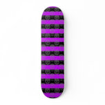 Purple Skulls & Stripes Skateboard Deck