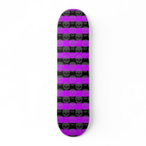 Purple Skulls & Stripes Skateboard Deck