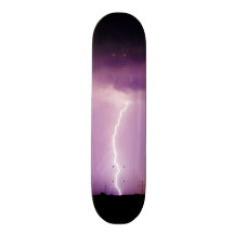 Purple Sky Lightning Storm Skateboards