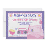 Purple Slumber Party Fun Birthday Invitation