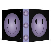 Purple Smiley 3 Ring Binder