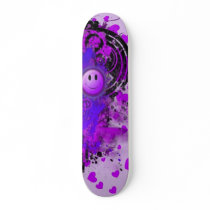 Purple Smiley Skate Decks