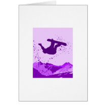 Purple Snowboard Logo Card