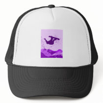 Purple Snowboard Logo Mesh Hats