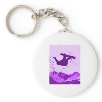 Purple Snowboard Logo Key Chains
