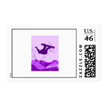 Purple Snowboard Logo Stamps