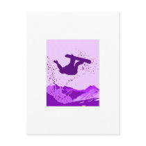 Purple Snowboard Logo Postcards
