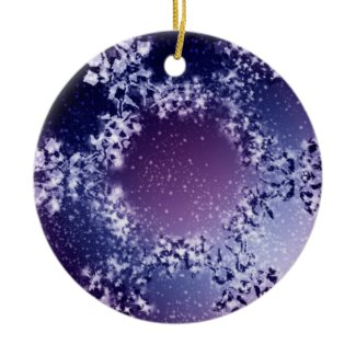 Purple Snowflake Ornaments