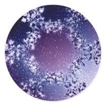 Purple Snowflake stickers by BCImages Purple Snowflake stickers