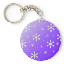 Purple Snowflakes Keychain keychains