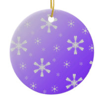 Purple Snowflakes Ornament ornaments