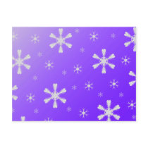 Purple Snowflakes Postcard