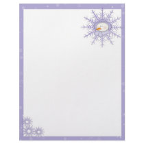 Purple Snowman Snowflakes letterhead