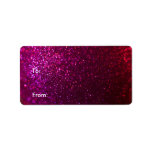 Purple Sparkle Ornament Gift Personalized Address Label