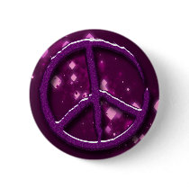 PURPLE SPARKLE PEACE SIGN buttons by dgpaulart PURPLE SPARKLE PEACE SIGN buttons