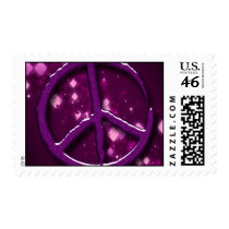 PURPLE SPARKLE PEACE SIGN STAMP