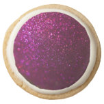 Purple Sparkle Round Premium Shortbread Cookie