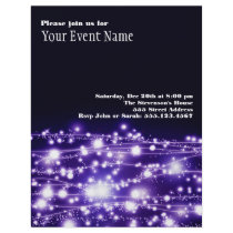 Purple Sparkling Stars Flyer